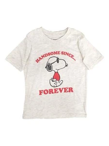 Peanuts Boys Short Sleeve Gray Snoopy Dog Handsome T-Shirt Tee Shirt - Picture 1 of 1