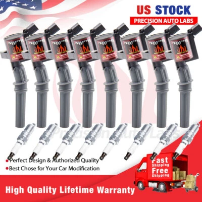 Spark Plugs SP493 & 8x Ignition Coils DG508 For Ford F150 Lincoln 4.6L 2000-2004 - Image 1 of 4