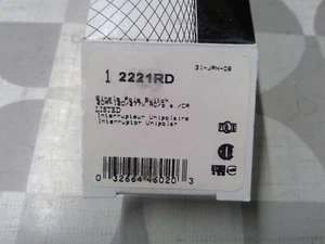 Interruptor de un solo polo Cooper 2221RD 20A 120-277V, rojo **envío gratuito** - Imagen 1 de 4