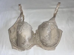 Cabernet Bra 36DDD Beige Nude Floral Lace S62BN050 Underwire Lightly Padded - Picture 1 of 8