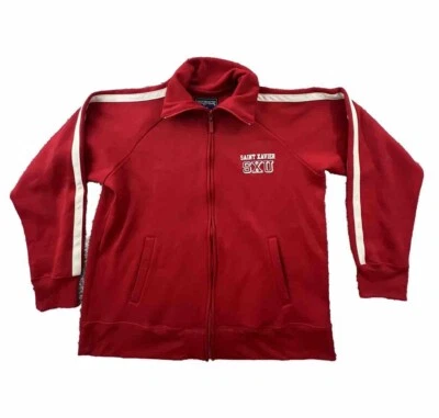 Vtg 90s Saint Xavier Mens Medium Red Full Zip Track Tennis Jacket - Image 1 of 4