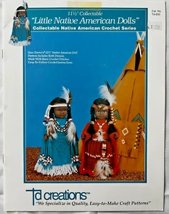 Native American Indian 11-1/2" Beaded Dolls Clothes Crochet Patterns Book Easy - Picture 1 of 1