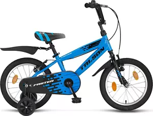 16 Zoll Kinderfahrrad inkl. Stützräder, Klingel und Zubehör Jungen Blau - Bild 1 von 1