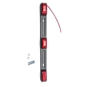 Red LED Stainless Rear Clearance ID Marker Light Bar Truck Trailer Tail Lights - Picture 1 of 9
