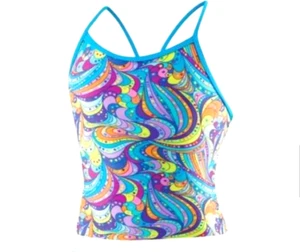 SPEEDO Girls Paisley Design Top Only Turq Multi Color Size 16 NWOT - Picture 1 of 1