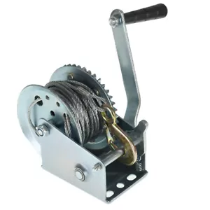 Cable de cabrestante manual de acero al carbono 1200 lb manivela engranaje cabrestante adecuado para senderos - Imagen 1 de 12