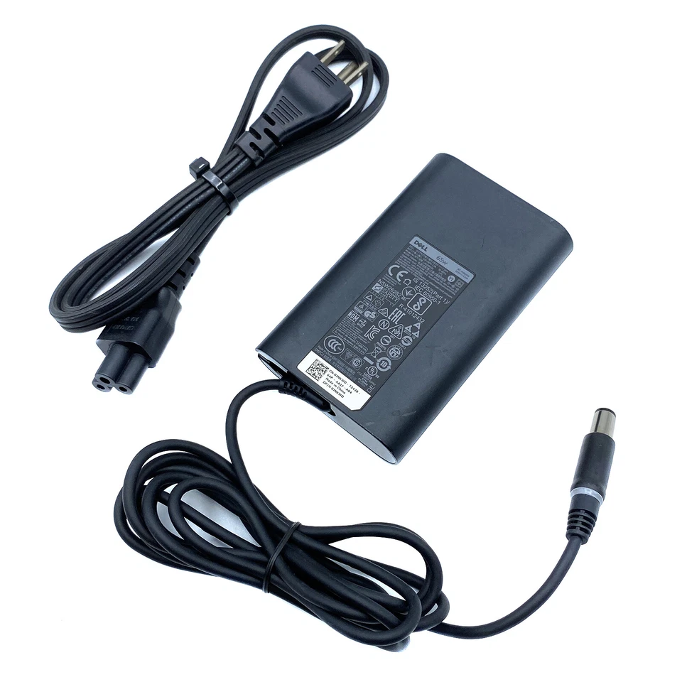 Genuine Dell AC Adapter For Latitude 3190 5300 7300 7400 Laptop Charger 65W - Image 1 of 4