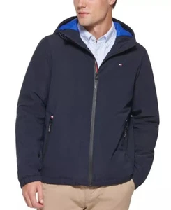 NWT MEN'S Tommy Hilfiger Lightweight Stretch Water Wind Resistant Rain Jacket S - Picture 1 of 6