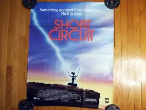 Póster promocional vintage de tienda de videos cortocircuito años 80 ¡original! Johnny 5 is Alive - Imagen 1 de 18