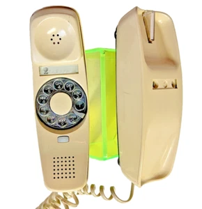 Western Electric Beige  Trimline Desk Phone Rotary Dial Tested and Works - Picture 1 of 3