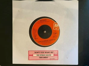 50%OFFCOUPON - The Human League - DON'T YOU WANT ME/SECONDS - 45 VG+/NM - Picture 1 of 7