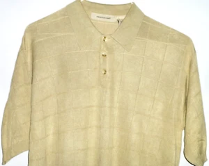 Mint Mens Large Pronto Uomo 100% Silk Tan Bahama Island Shirt ITALY 52 Nordstrom - Picture 1 of 8