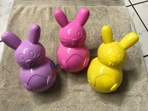 Jumbo Easter Plastic Fillable Eggs Pack of 3 Rabbits Reusable Surprise - Picture 1 of 4