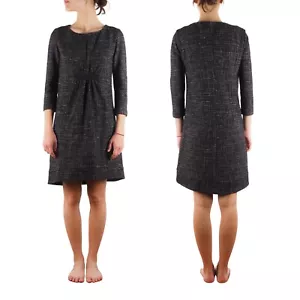 Patrizia Pepe Firenze Women's Gray Black Wool Dress size 44 US8 US10 M Medium - Picture 1 of 11