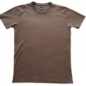 Mens T-Shirt Size M Walnut Brown Crew Neck 100% Cotton AS Colour Staple Tee 5001 - Picture 1 of 6