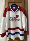 Vintage Molson kanadisches Lager Bier Herren Hockey Trikot Shirt L Large