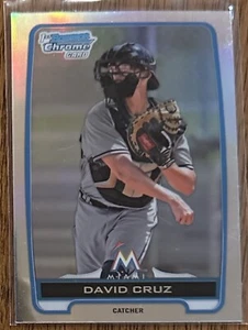 2012 Bowman Chrome Draft Pick Refractor DAVID CRUZ #BDPP152 Marlins 1st - Picture 1 of 2