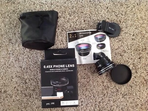 Phone Lens mobile phone & Camera 37mm 0.45x 49UV Super wide angle+Macro Lens - Picture 1 of 4