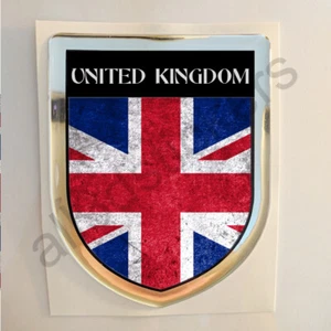 Großbritannien UK Aufkleber Resin gewölbt Sticker Flagge Grunge 3D Klebeaufkleber Auto - Bild 1 von 1