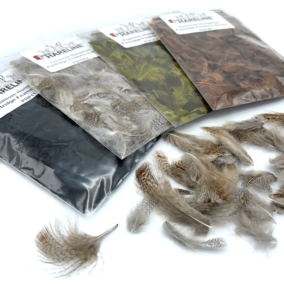 PENAS DE PERDIZ HÚNGARAS - Hareline Fly Tying Premium Soft Hackle Wet NOVO! - Imagem 1 de 1