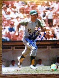 SAL BANDO AUTOGRAPHED 8X10 PHOTO MLB OAKLAND ATHLETICS CHAMPS MILWAUKEE BREWERS  - Picture 1 of 6