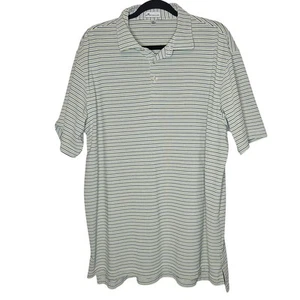 Peter Millar Green Black Striped Golf Polo mens Shirt sz XL - Picture 1 of 6