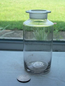 FREI GEBLASENE PONTIL HELLE TINKT AUS LILA MEDIZINFLASCHE 1830-1850er JAHRE - Bild 1 von 2