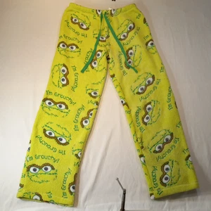 Sesame Street Oscar The Grouch Pajama Pants Women's Large Green I'm Grouchy! - Picture 1 of 10