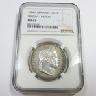 1866 A NGC MS62 - Prussia Victory Germany Taler Coin #57957A