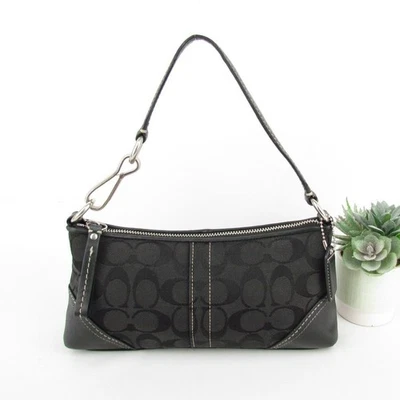 Coach Vintage Y2K Black Signature Baguette Bag - Image 1 of 4