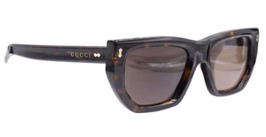 Nuevas gafas de sol Gucci para mujer Habana tortuga geométricas marrones GG1520S 002 53 $405 - Imagen 1 de 6
