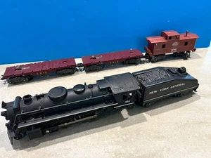 Marx O Gauge New York Central 2-4-2 Steam Locomotive 666 w Smoke And Cars. Runs. - Picture 1 of 19