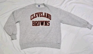 VINTAGE 90s Cleveland Browns Russell Athletic Grey Crewneck Sweatshirt Size XL - Bild 1 von 12