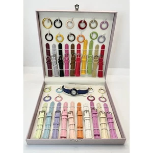 Vintage My Wish Collezioni Interchangeable Colorful Band Bezel Watch Set - Picture 1 of 6