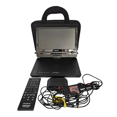 Sony DVP-FX950 9" LCD Portable CD/DVD Player Case Charger Cable Remote (Tested) - Image 1 of 4