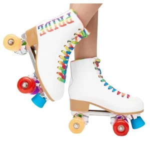Rainbow Pride Quad Roller Skates in size 8 - Picture 1 of 10