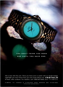RELOJ TIMEX INDIGLO VINTAGE 1994 ANUNCIO IMPRESO - Imagen 1 de 1