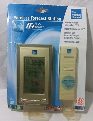 The Weather Channel Wireless Forecast Station 9077 NEW IN BOX Atomic Time & Date - Image 1 of 3