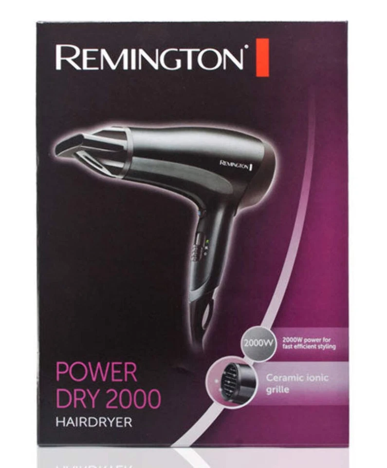 Remington Power Dry 2000 Hair Dryer Black D3010 - Image 1 of 1