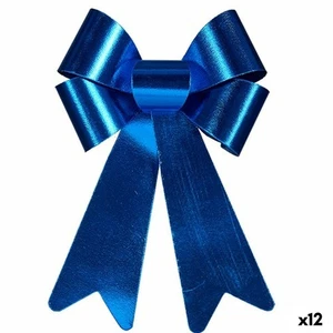 Lazo Cristal+ Azul 24 x 36 x 5 cm Adornos de Navidad [12 Piezas] - Imagen 1 de 2