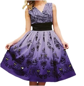 Disney Dress Shop Mansión Embrujada Aniversario Papel Pintado Vestido Raro Talla XS 2-4 - Imagen 1 de 14