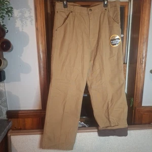 Wrangler Herren Lockere Passform Fleece Gefüttert Zimmermann Hose Braun Größe 34x30 Neu mit Etikett - Bild 1 von 6