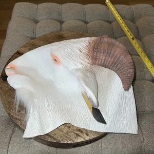 Máscara Animal Fiesta Espeluznante Disfraz Novedad Halloween Fiesta Látex Blanco Cabra - Imagen 1 de 7