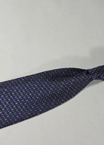 Canali Milano Navy Blue Cubed Shard Silk Neck Tie Made In Italy - Imagen 1 de 3