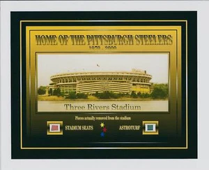 PITTSBURGH STEELERS 6 X Superbowl Champions Stadium reliquias piezas cortina de acero - Imagen 1 de 2