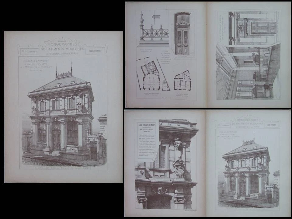 MELUN, CAISSE D'EPARGNE - 1895 - GRAVURES ARCHITECTURE, PRONIER HARANT - Photo 1/1