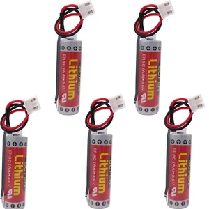 5x NEW ER6C AA 3.6V 1800mAh PLC Battery for Mitsubishi FX F2-40BL + Plug - Picture 1 of 5