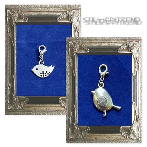 CHARM ANHÄNGER VOGEL VÖGEL mit 925 Silber Karabiner f. ARMBAND und KETTE - Bild 1 von 3