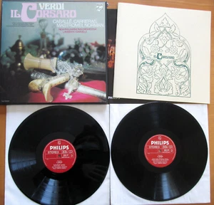 Philips 6700 098 Verdi Il Corsaro Caballe Carreras Gardelli NEAR MINT 2xLP Box - Picture 1 of 2