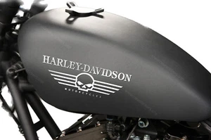 Pack X2 Stickers Harley Davidson Pegatina Logo Tank Custom etichetta autocollant - Imagen 1 de 4